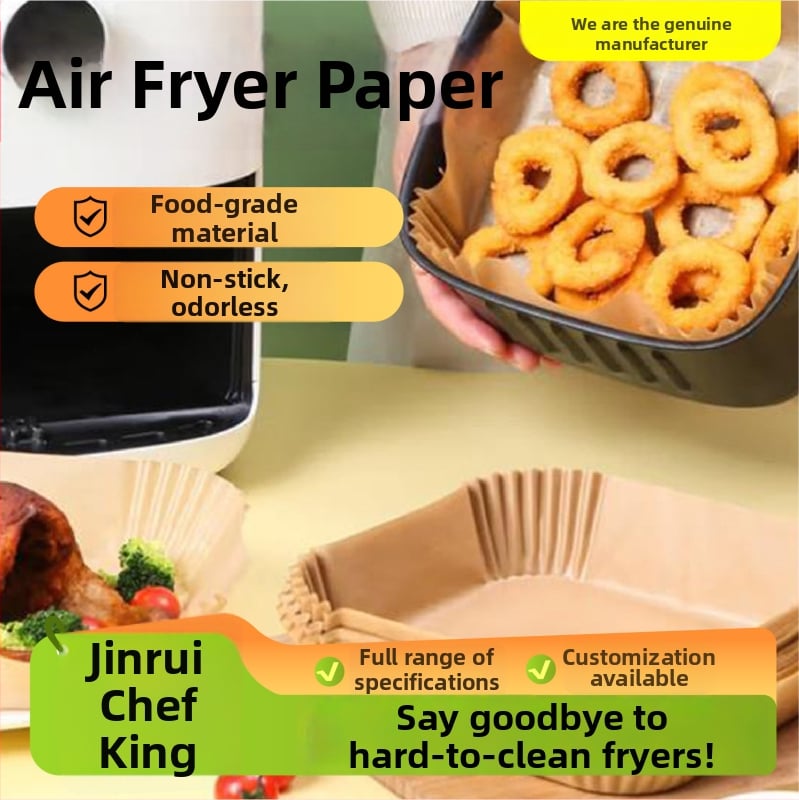 Štvorecový papier do air fryer, olejovo-odolný a vodotesný, jednorazový papier na pečenie