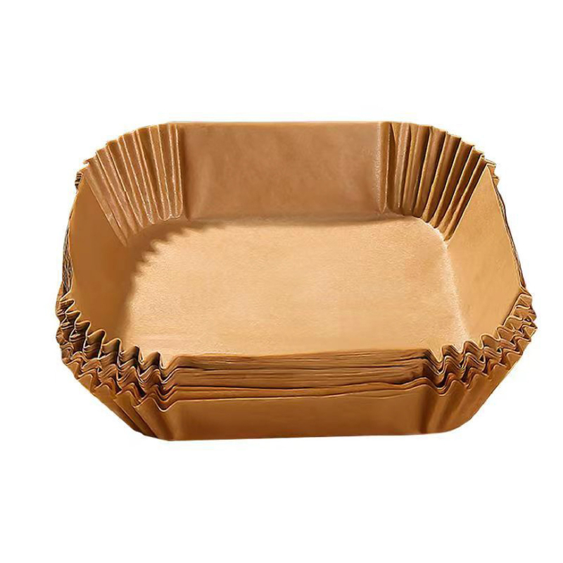 Hârtie pătrată pentru friteuză, rezistentă la ulei și apă, de unică folosință, pentru coacere în cuptor