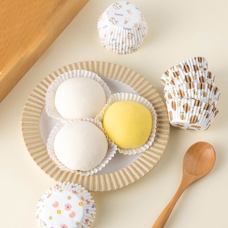 Pleasant Forme de copt din hârtie, o singură folosință, pentru prăjituri și tavă de bază a cuptorului, hârtie acoperită, rezistentă la ulei și apă