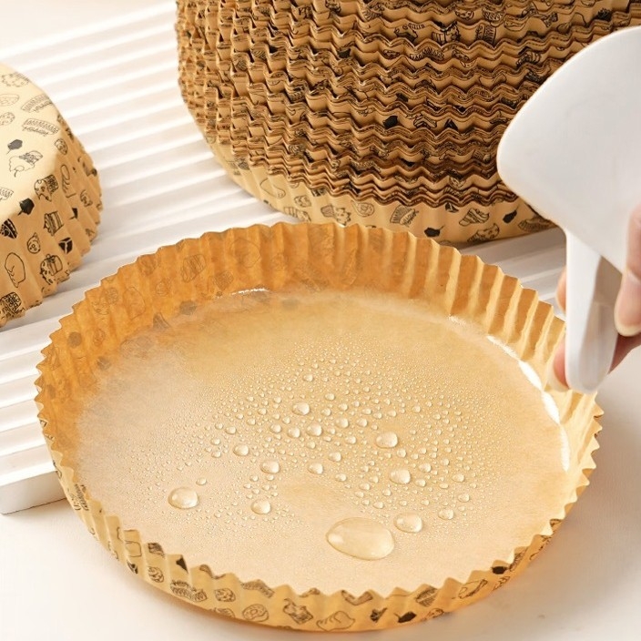 Tavă de hârtie PE pentru pizza și coacere, dimensiuni 4/6/8 inch, rezistentă la temperaturi înalte, potrivită pentru cuptor și air fryer