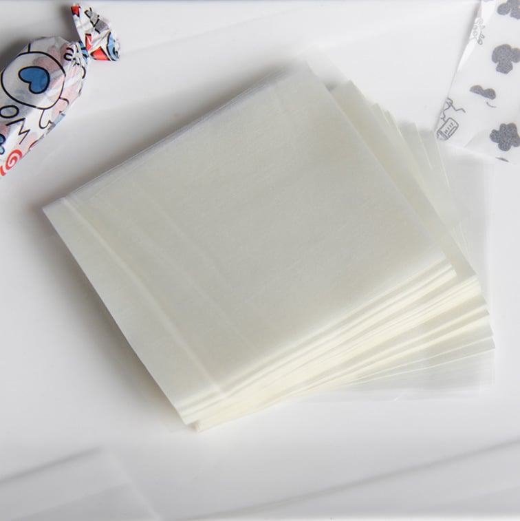 Hârtie de orez lipicioasă, folie comestibilă pentru nugat, material DIY, 500 de coli în cutie