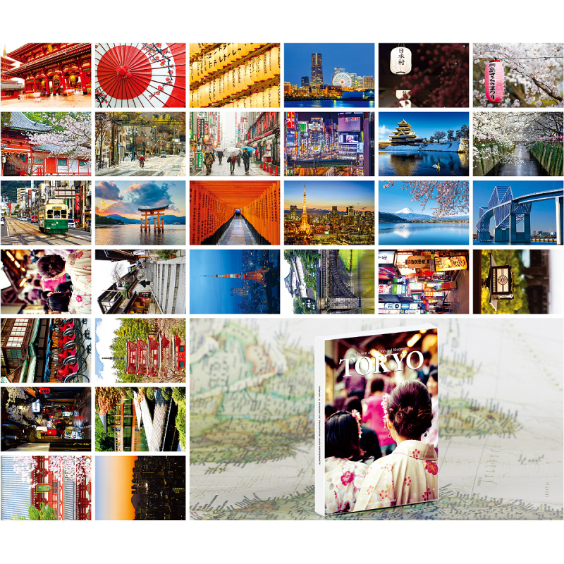 Set de 30 de poștale cu fotografii ale orașului Tokio
