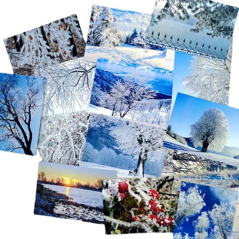 Set de 15 cărți poștale cu peisaj de iarnă în nord-est – Jilin și Heilongjiang