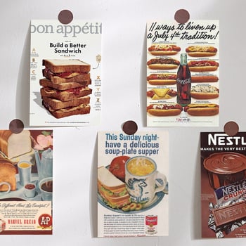 10 postere retro cu mâncare pentru perete – autocolante de perete pentru dormitor și cămin, decor de perete, recuzită pentru ședințe foto, carduri poștale