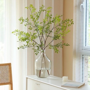Plantă artificială de nandina bambus cu cinci brațe, decor pentru nunți și amenajări peisagistice