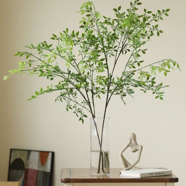 Plantă artificială de nandina bambus cu cinci brațe, decor pentru nunți și amenajări peisagistice