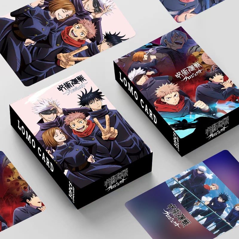 Jujutsu Kaisen 30 de carduri LOMO bidirecționale, în cutie, carduri anime HD