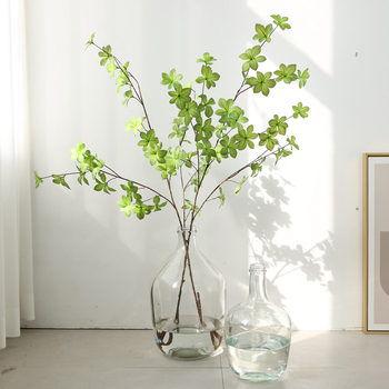 Plantă artificială de înaltă calitate, în stil japonez clopot, cu multe frunze, pentru decor interior, verde Nordic