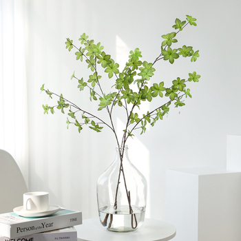 Plantă artificială de înaltă calitate, în stil japonez clopot, cu multe frunze, pentru decor interior, verde Nordic