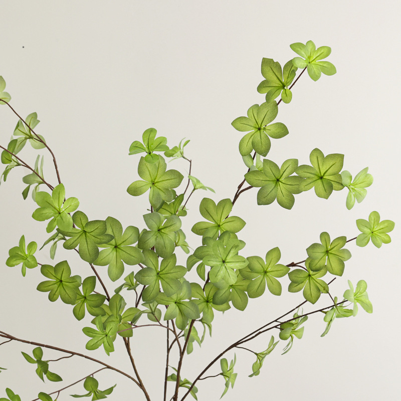 Plantă artificială de înaltă calitate, în stil japonez clopot, cu multe frunze, pentru decor interior, verde Nordic