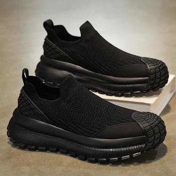 Muške slip-on tenisice s prozračnim mrežastim gornjim dijelom, lagane casual sportske tenisice s debelim potplatom, proljeće 2026