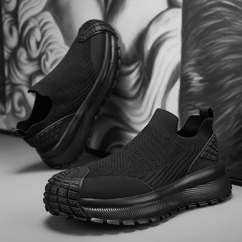 Muške slip-on tenisice s prozračnim mrežastim gornjim dijelom, lagane casual sportske tenisice s debelim potplatom, proljeće 2026
