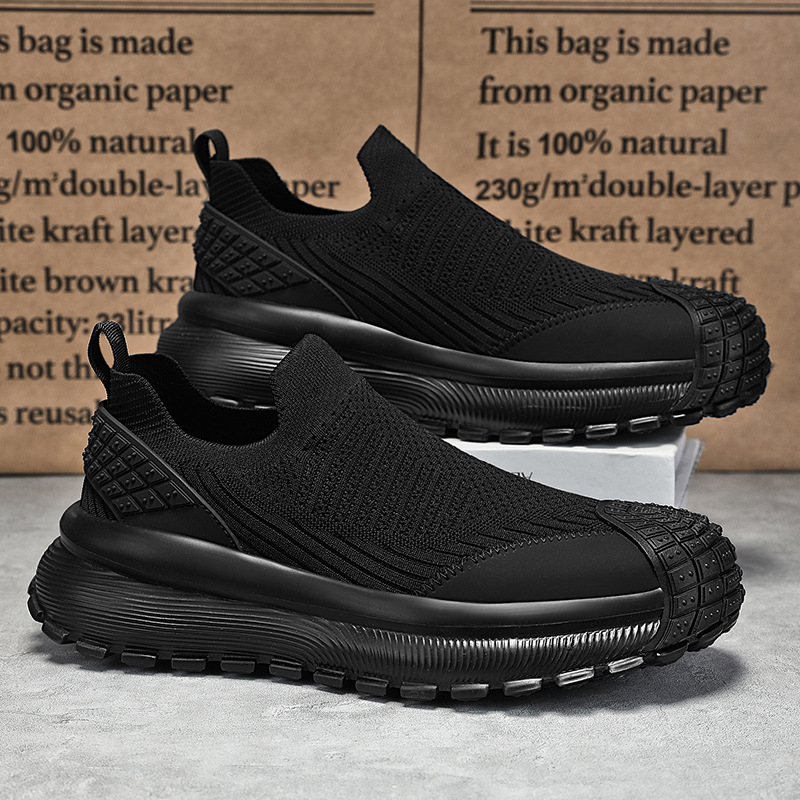 Muške slip-on tenisice s prozračnim mrežastim gornjim dijelom, lagane casual sportske tenisice s debelim potplatom, proljeće 2026