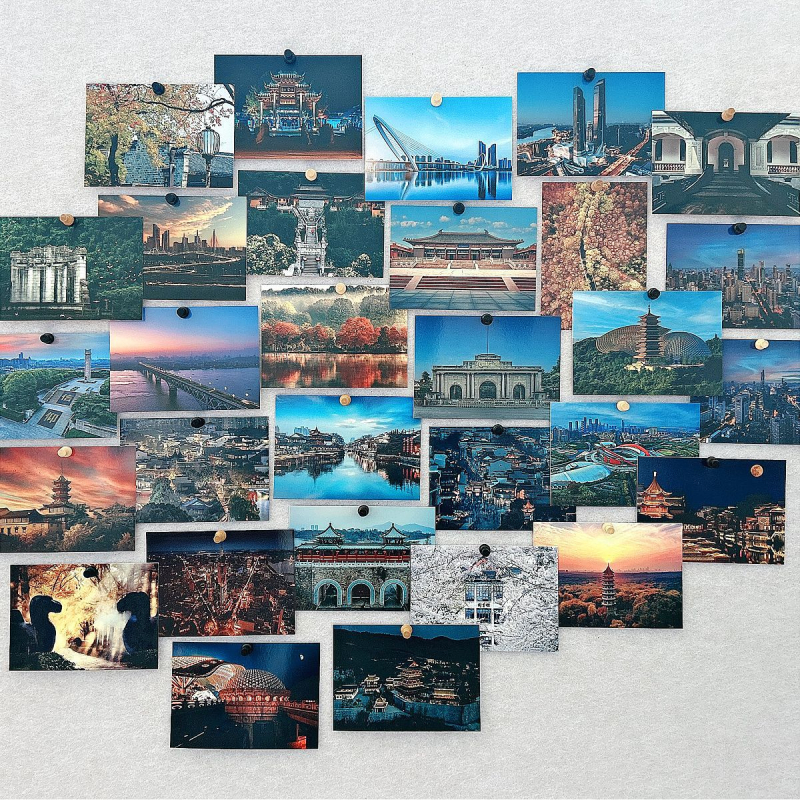 Cărți poștale cu fotografii ale orașului Nanjing, set de 30 bucăți