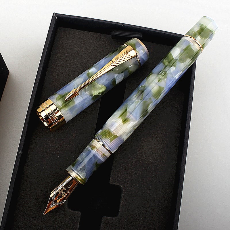 Jinhao Century 100 Емералдно зелено метално перо — минималистично писало за бизнес подарък