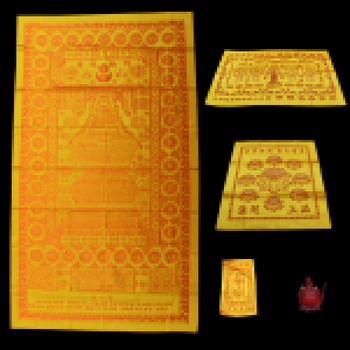 120×200 cm ojačani brokat-saten s Dharani izvezenim uzorkom — petodjelni set