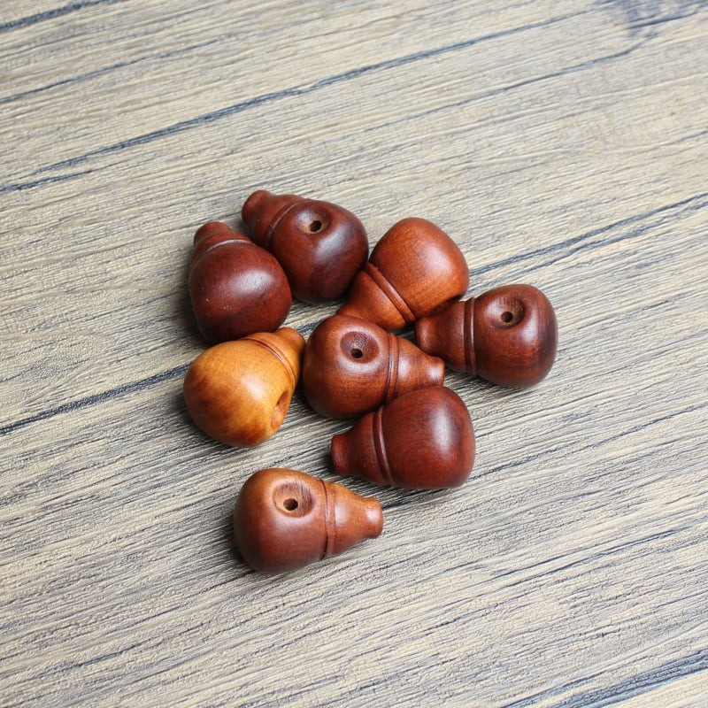 Narukvica od drveta jujube, udarena gromom, s integriranom trostrukom pagodom, DIY budističke perle, vintage nakit