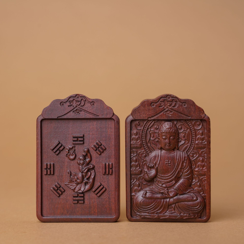 Buddha privjesak s zaštitnim božanstvom, zodijak majmun, Buddha rođenja, Tai Sui