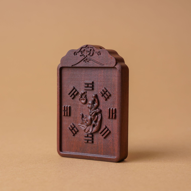 Buddha privjesak s zaštitnim božanstvom, zodijak majmun, Buddha rođenja, Tai Sui