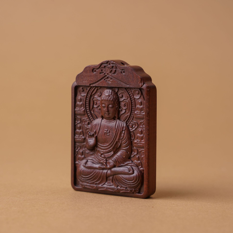 Buddha privjesak s zaštitnim božanstvom, zodijak majmun, Buddha rođenja, Tai Sui