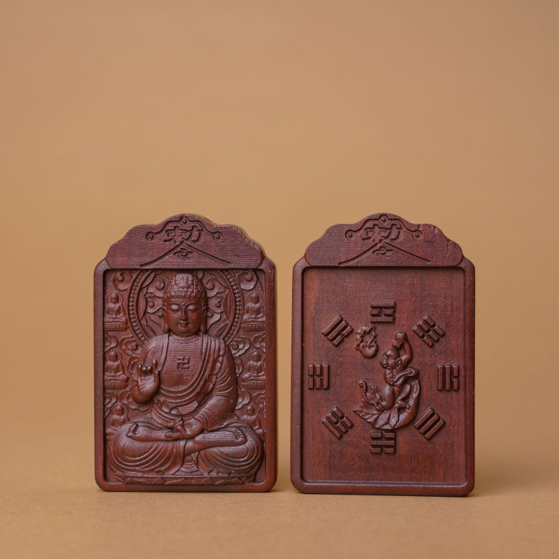 Buddha privjesak s zaštitnim božanstvom, zodijak majmun, Buddha rođenja, Tai Sui