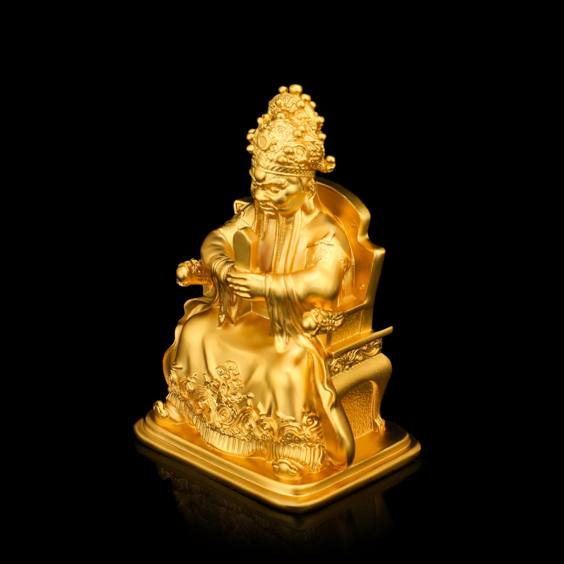 Статуя на Бог на богатството, Дракон крал, Утай планина, Guangji, 3.3 cm