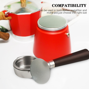2-частен комплект метални филтърни мрежи за moka pot, размери 56/59/61/65/68 мм, за ръчно приготвяне на кафе, филтърна хартия