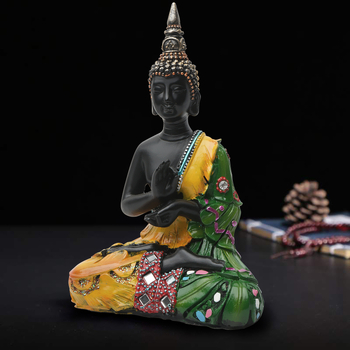 Смолени олтарни статуи: Shakyamuni Buddha, Avalokitesvara Bodhisattva и Ksitigarbha Bodhisattva