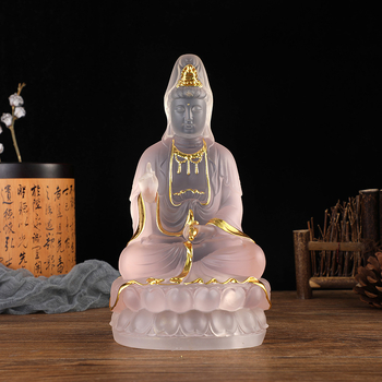 Статуя Guanyin Bodhisattva от смола, ръчна изработка, декоративен елемент за домашно поклонение