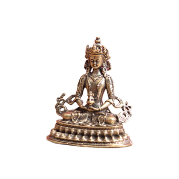 Тибетски Буда за дълголетие, месингова настолна статуя Bodhisattva – религиозна украса