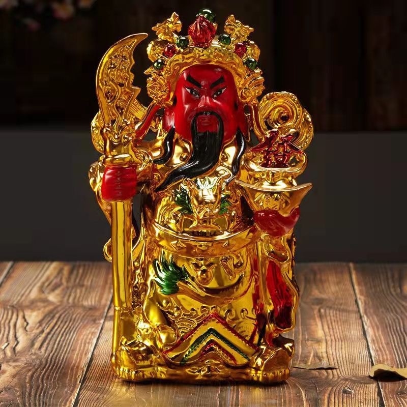 Керамична статуя Guan Gong, Бог на богатството, за дом, магазин и офис — украса за привличане на богатство