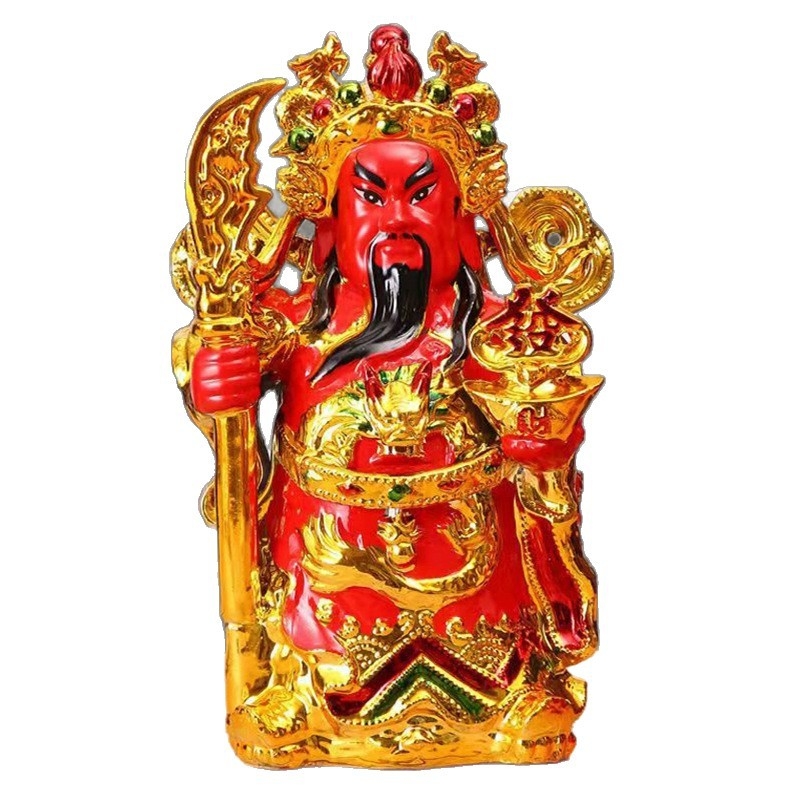 Керамична статуя Guan Gong, Бог на богатството, за дом, магазин и офис — украса за привличане на богатство