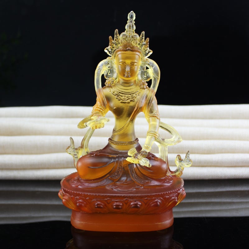 Статуя Vajrasattva с древна цветна глазур, с двойно тяло Будда за тантрически храм