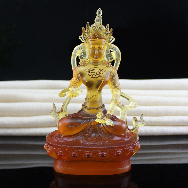 Статуя Vajrasattva с древна цветна глазур, с двойно тяло Будда за тантрически храм