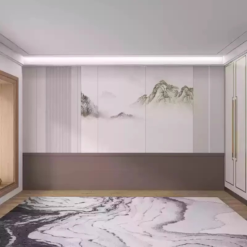 3D пейзажен тапет за всекидневна и стена зад телевизора, декоративна стенна облицовка за хол и чайна стая