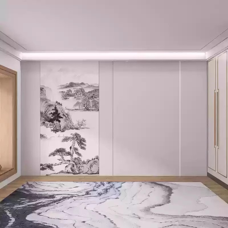 3D пейзажен тапет за всекидневна и стена зад телевизора, декоративна стенна облицовка за хол и чайна стая