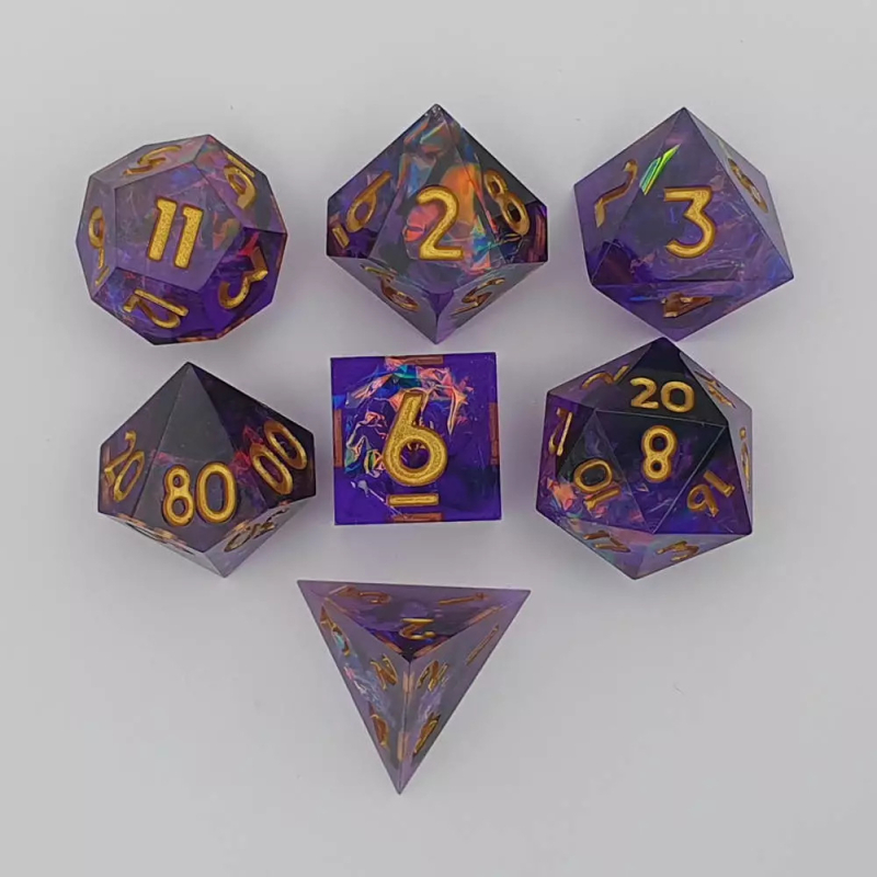 Set od 7 kockica od smole za Dungeons & Dragons i Call of Cthulhu RPG, poliedrične crvene