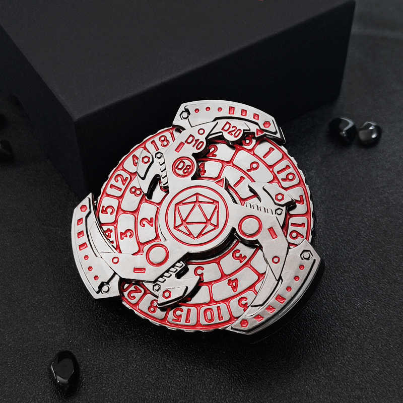 Mehaničke metalne rotirajuće kocke s metalnim diskom za Dungeons & Dragons i Cthulhu stolne igre