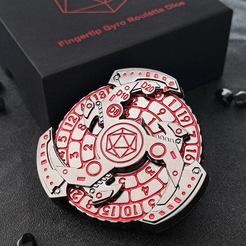 Mehaničke metalne rotirajuće kocke s metalnim diskom za Dungeons & Dragons i Cthulhu stolne igre