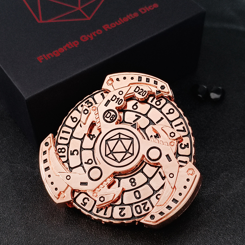 Mehaničke metalne rotirajuće kocke s metalnim diskom za Dungeons & Dragons i Cthulhu stolne igre