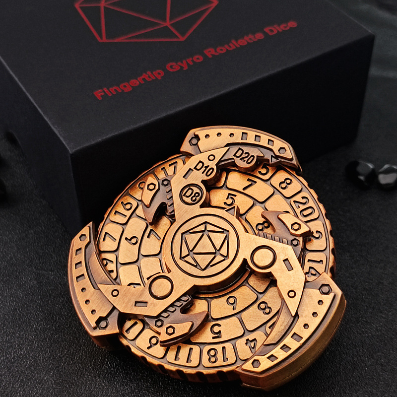 Mehaničke metalne rotirajuće kocke s metalnim diskom za Dungeons & Dragons i Cthulhu stolne igre