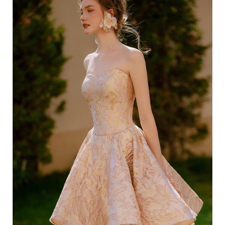 Večernja haljina s jednim ramenom, vrhunska izrada, nov model, elegantan i vitak kroj, duga haljina za bankete i proslave za odrasle, francuski retro stil