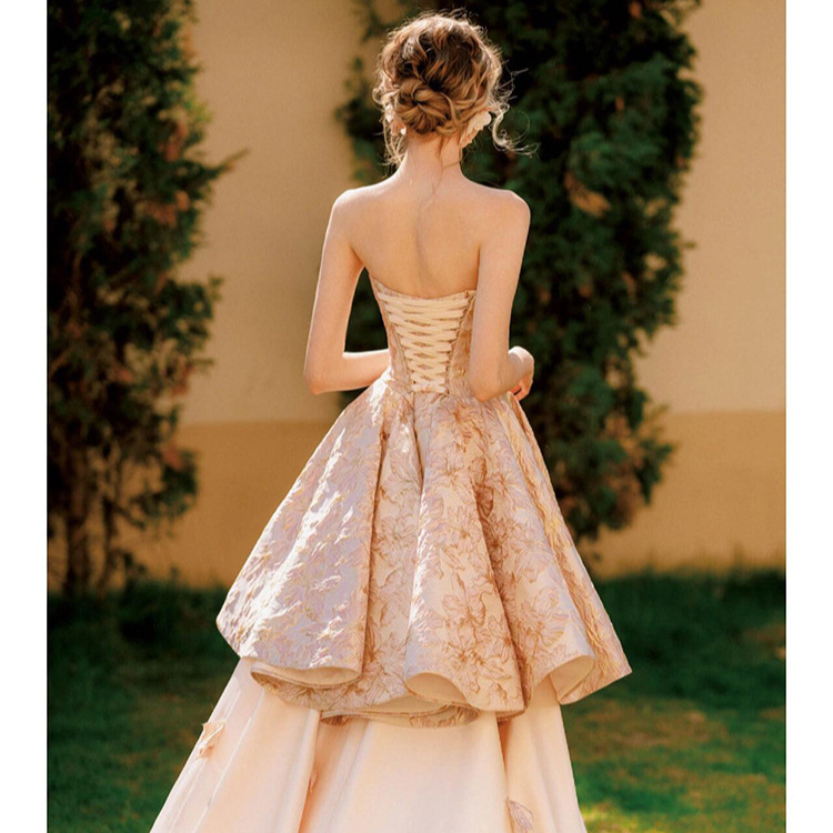 Večernja haljina s jednim ramenom, vrhunska izrada, nov model, elegantan i vitak kroj, duga haljina za bankete i proslave za odrasle, francuski retro stil