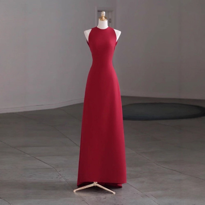 Bordó estélyi ruha nőknek, 2026 új modell, elegáns és kecses, hosszú ruha esküvőre és eljegyzésre