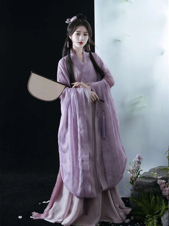 Hanfu suknja u Wei Jin stilu za žene s ispisom na preskriženom ovratniku i širokim rukavima, osmerodjelna suknja — tradicionalna kineska odjeća za svakodnevno nošenje
