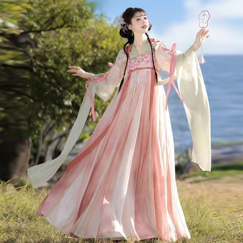 Princeza Zhao Zhao: Hanfu u Tang stilu s elementima na prsima, bogata izvezenost, drevni stil, za svakodnevno nošenje
