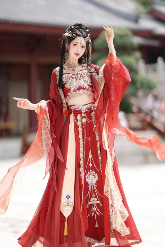 Egzotičan Hanfu set inspiriran princezom, s motivom božice zapadnih regija — dorađeni drevni kostim, cijeli set