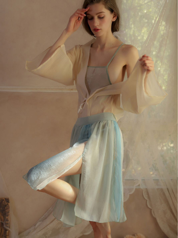 Xiucaisha Seksi antički Hanfu donje rublje – prozirne kućne pidžame s Bellyband set
