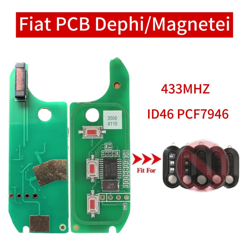 Ključ s 3 tipke Marelli/Delphi sustav PCB 433MHz