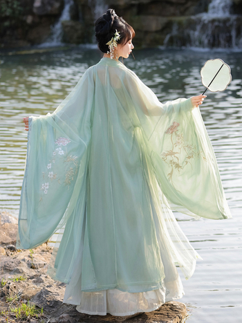 Hanfu za žene – eteričan vilinski stil, dvostruko širokih rukava, dužina do struka, komplet za proleće i jesen